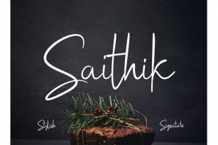 Saithik Stylish Signature Font Download