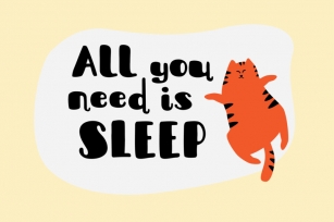 Sleepy Fat Cat Typeface Font Download