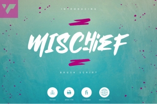 Mischief - Brush font + Extras Font Download