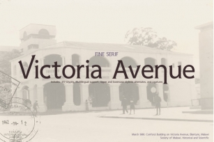 Victoria Avenue & Extras Font Download