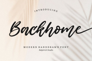 Backhome Brush Font YH Font Download