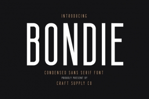 Bondie - Condensed Sans Serif Font Download