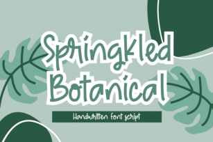 Springkled Botanical Font Download