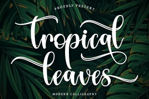Tropical Leaves Font Download