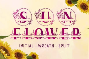 Sunflower Monogram Font Download