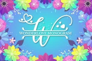 Wonderlove Monogram Font Download