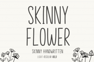 Skinny Flower Font Download