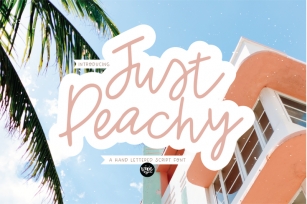 JUST PEACHY a Hand lettered Signature Script Font Font Download