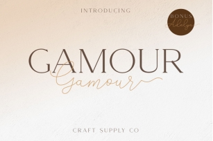 Gamour - Elegant Serif Font + Bonus Font Download
