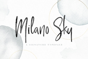 Milano Sky - Signature Script font - handwritten font Font Download