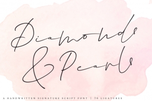 Diamonds & Pearls | A Handwritten Signature Script Font Download