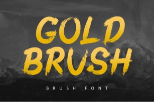 Gold Brush - Best Brush Font Font Download