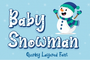 Baby Snowman - Christmas Font Font Download