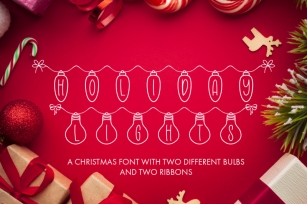 Holiday Lights - A Christmas Font Font Download