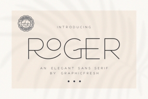 Roger  An Elegant Sans Serif Font Download