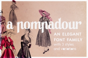 A Pompadour | a font family Font Download