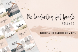 The Chic Handwriting Bundle Vol. 3 Font Download