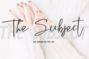 The Subject Font Duo + 8 Qoutes Font Download