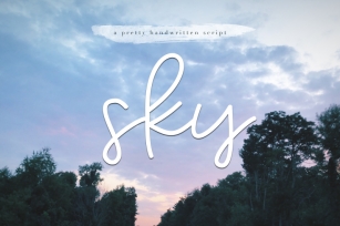 Sky - A Pretty Script Font Font Download