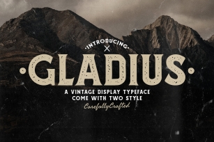 Gladius Vintage Display Typeface Font Download