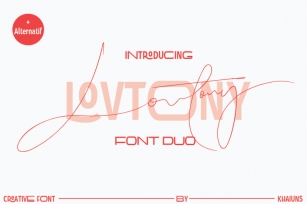 Lovtony Font Duo Font Download