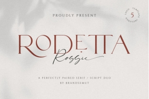 Rodetta Rossie Font Duo + Logos Font Download