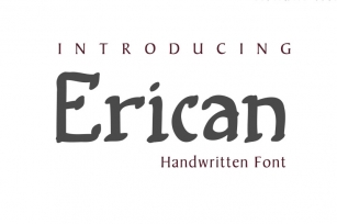 Erican Handwritten Serif Font Font Download