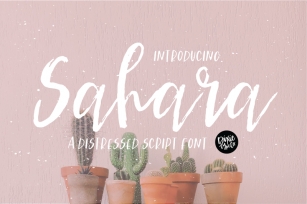 SAHARA a Distressed Script Font Font Download