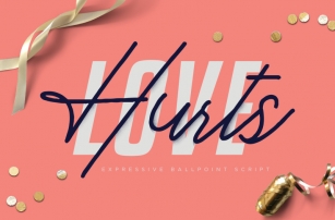 Love Hurts - Ballpoint Script Font Download