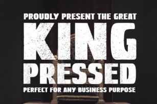 King Pressed Font Download