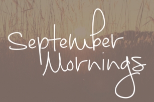 September Mornings Font Font Download