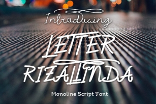 Letter Rizallinda Font Download