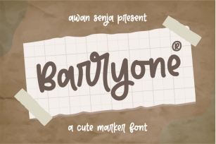 Barryone - Cute Marker Font Download