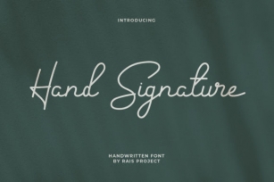 Hand Signature Font Download
