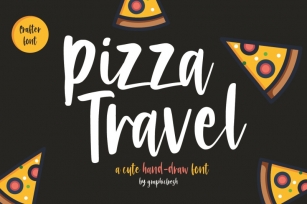 Pizza Travel  Cute Brush Font Font Download