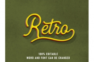 Retro Text Effect Editable Font Color with Paper Texture Style Vintage Font Download