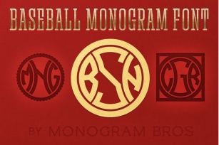 Baseball Monogram Font Font Download