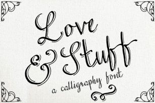 Love & Stuff - Calligraphy Font Font Download
