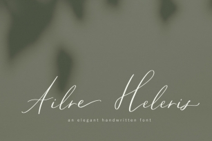 Ailre Heleris, an elegant script font Font Download