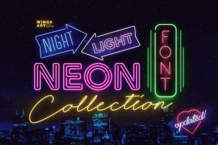 The Neon Font Collection - Script and Sans Serif Font Download