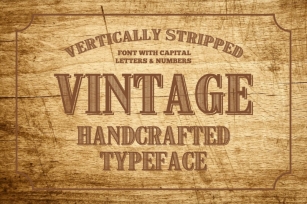 Vertically Striped Vintage Handcrafted Font Font Download