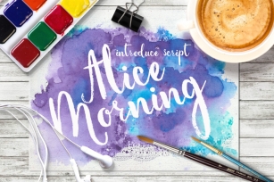 Alice Morning script + 30 background Font Download