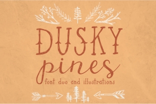 Dusky Pines Font Duo + Illustrations Font Download