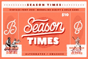 Season Times • Vintage Font Duo Font Download