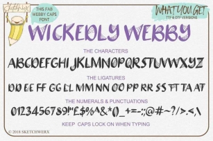 Wickedly Webby Uppercase Font Font Download