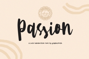 Passion  A Cute Handwritting Font Font Download