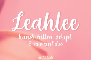 Leahlee Handwritten Script and Sans Serif Font Duo Font Download