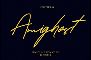 Amighost - Monoline Signature Font Download