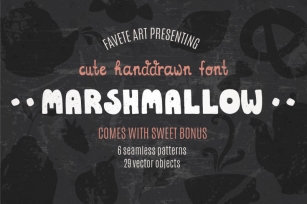 Marshmallow - Cute Handdrawn Font Font Download