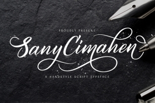 Sany Cimahen - Handwritten Font Font Download